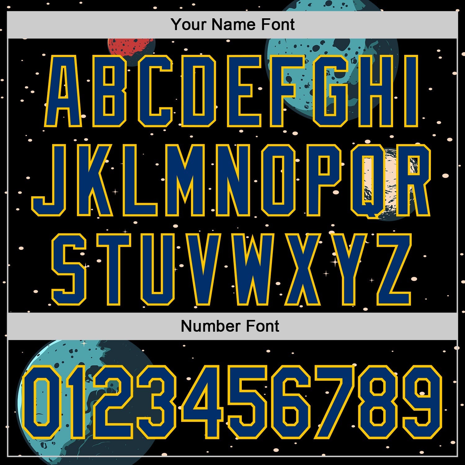 Custom Black US Navy Blue-Yellow Alien UFO Interstellar Starship Galaxy Authentic Baseball Jersey