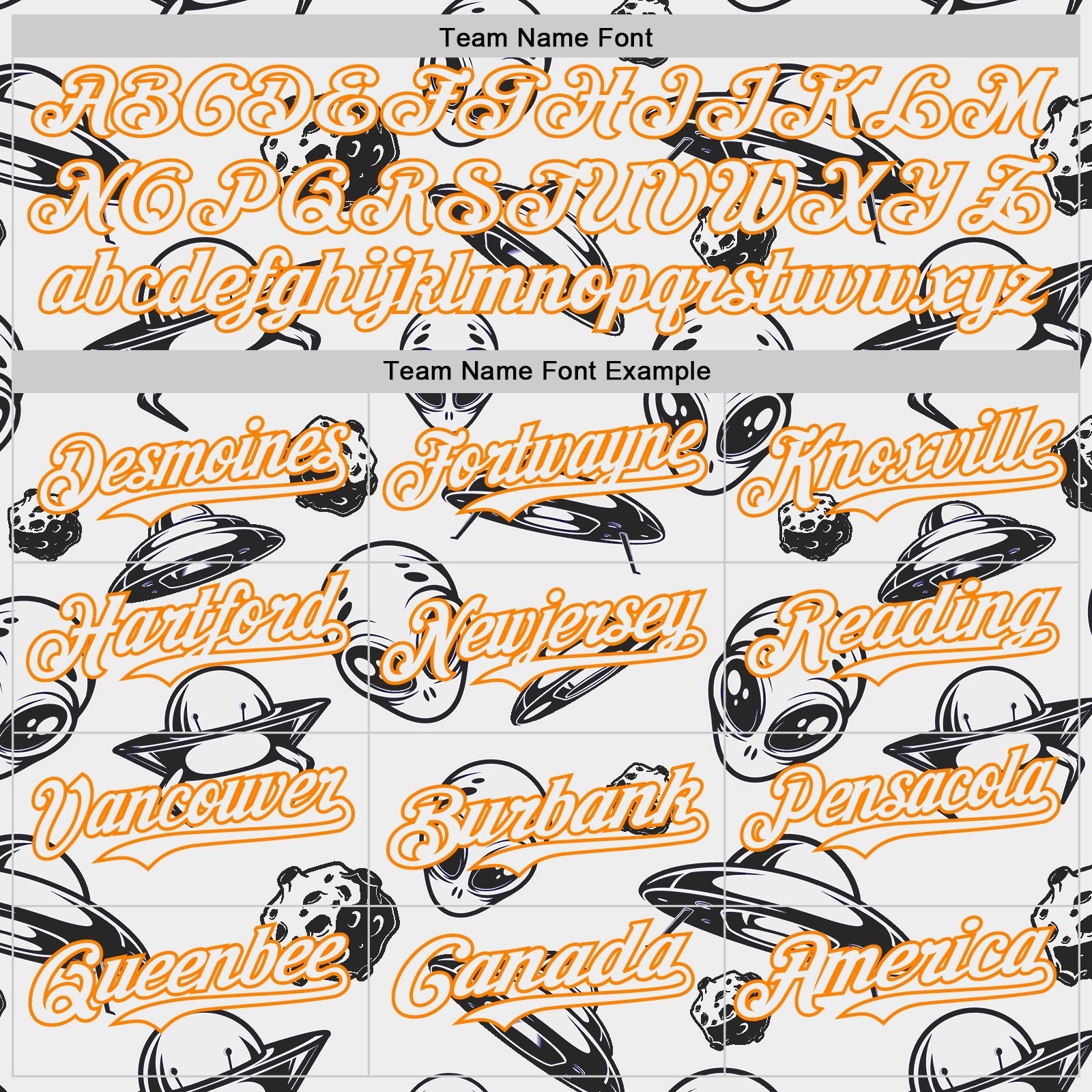 Custom White Bay Orange Alien UFO Authentic Baseball Jersey