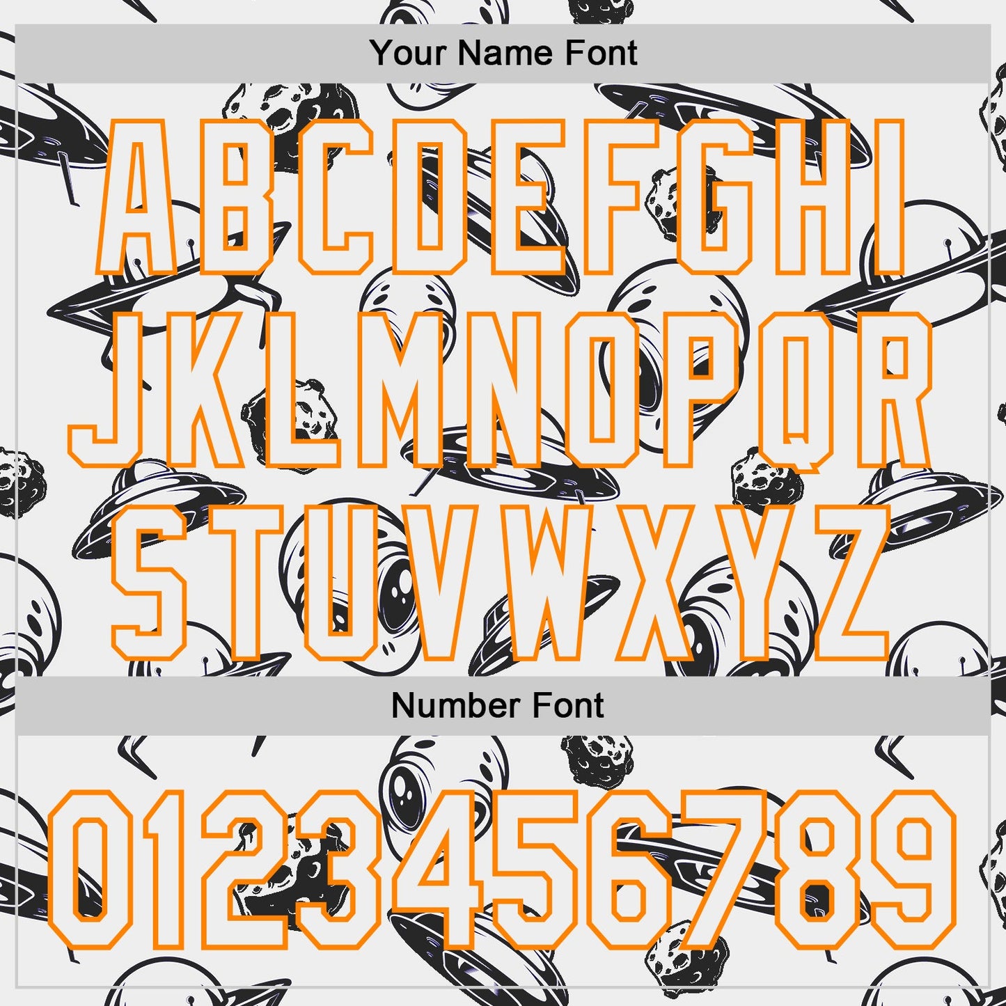Custom White Bay Orange Alien UFO Authentic Baseball Jersey