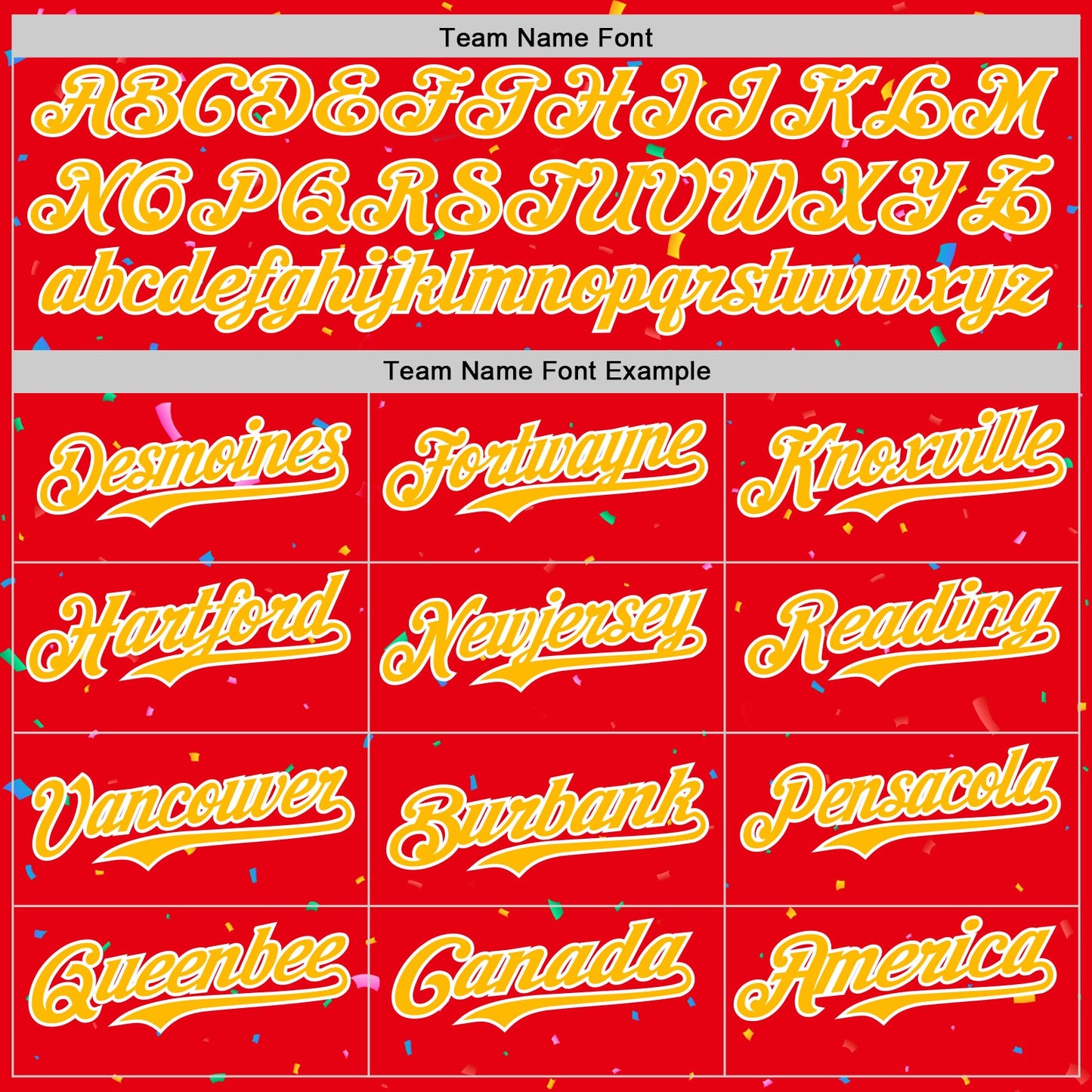 Custom Fire Red Gold-White 3D Pattern Design Confetti Colorful Speckle Authentic Baseball Jersey