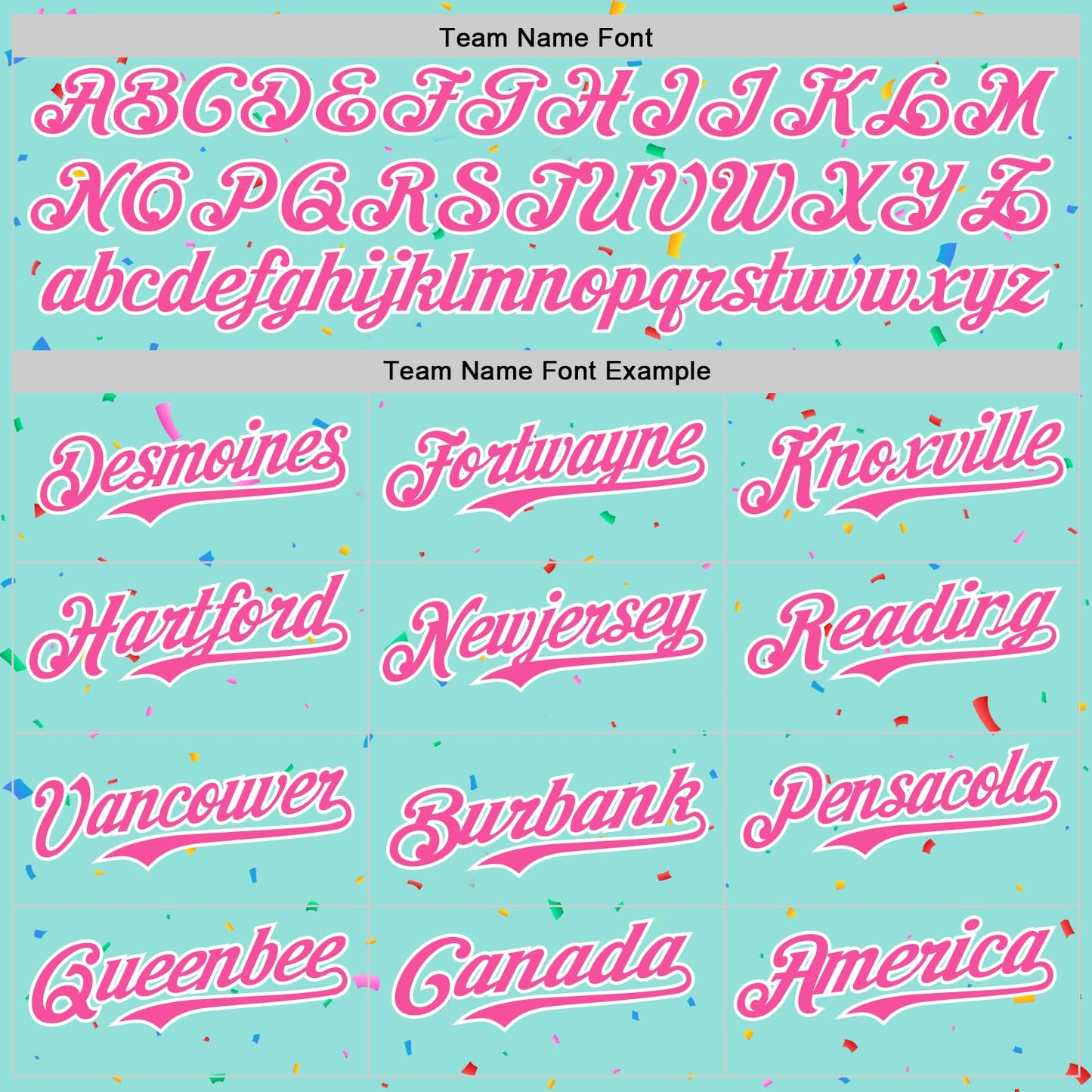 Custom Ice Blue Pink-White 3D Pattern Design Confetti Colorful Speckle Authentic Baseball Jersey