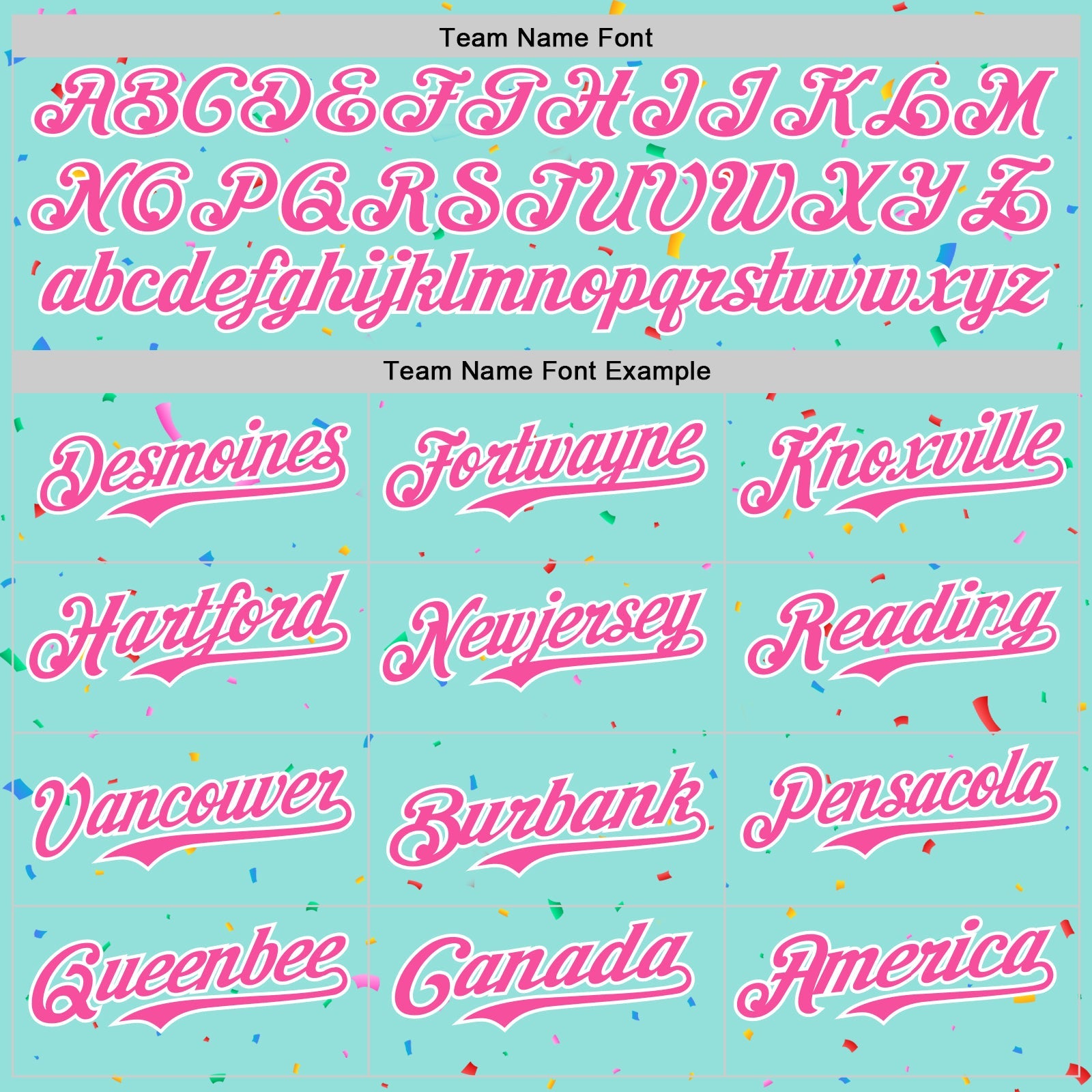 Custom Ice Blue Pink-White 3D Pattern Design Confetti Colorful Speckle Authentic Baseball Jersey