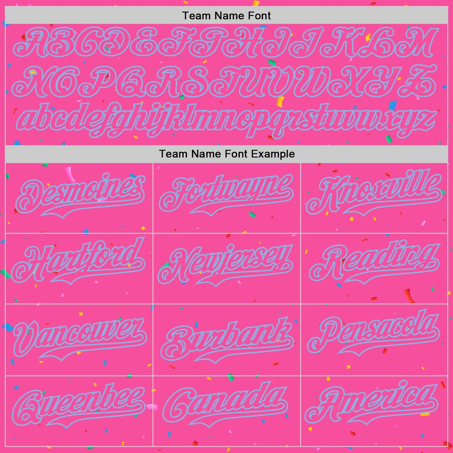 Custom Pink Light Blue 3D Pattern Design Confetti Colorful Speckle Authentic Baseball Jersey