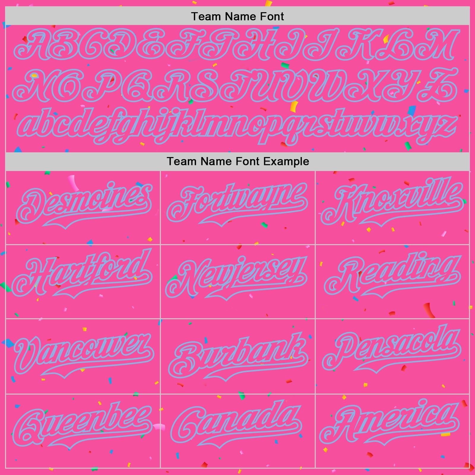 Custom Pink Light Blue 3D Pattern Design Confetti Colorful Speckle Authentic Baseball Jersey