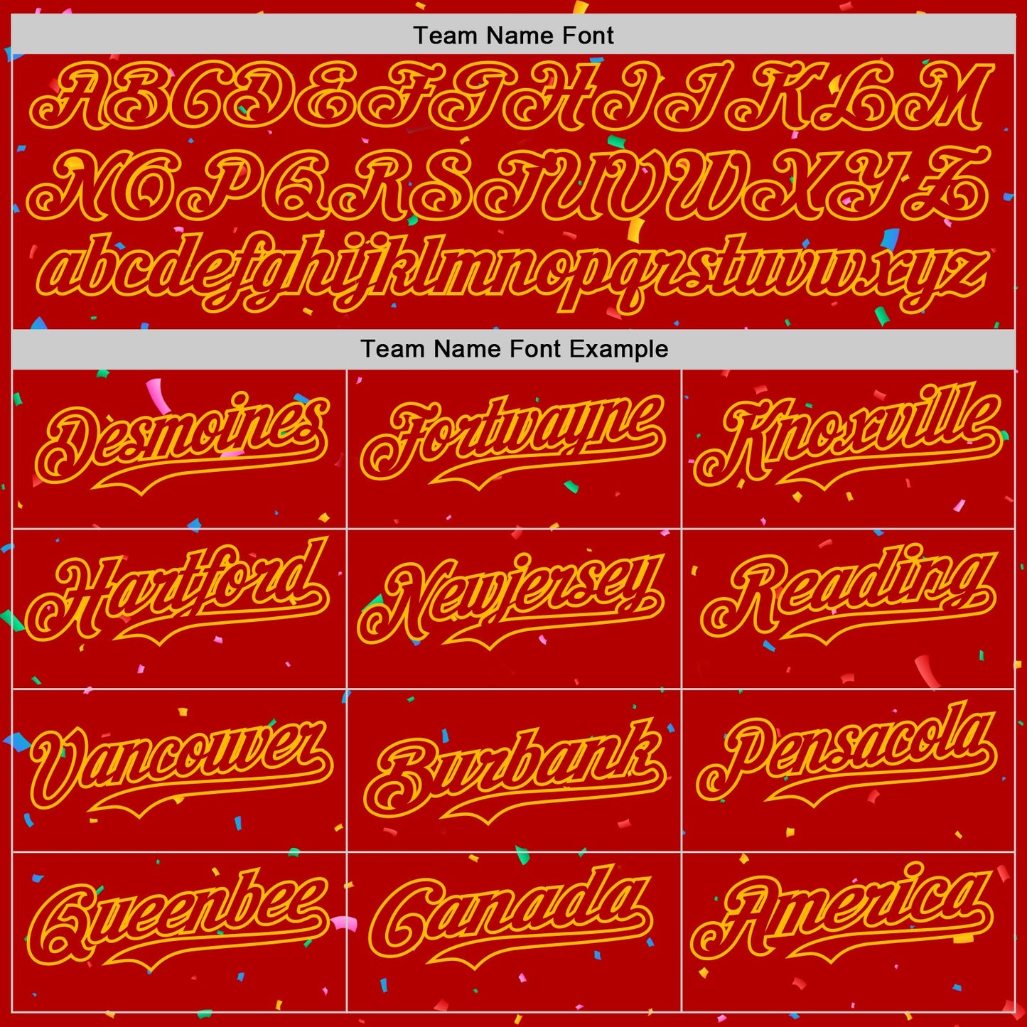 Custom Red Gold 3D Pattern Design Confetti Colorful Speckle Authentic Baseball Jersey