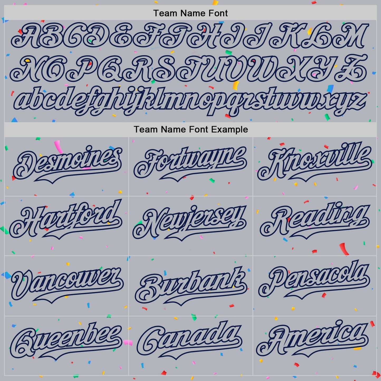 Custom Gray Navy 3D Pattern Design Confetti Colorful Speckle Authentic Baseball Jersey