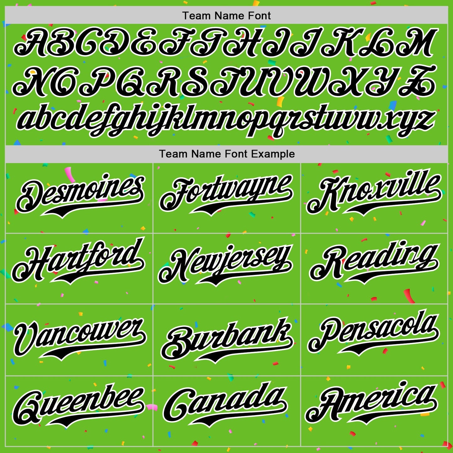 Custom Aurora Green Black-White 3D Pattern Design Confetti Colorful Speckle Authentic Baseball Jersey