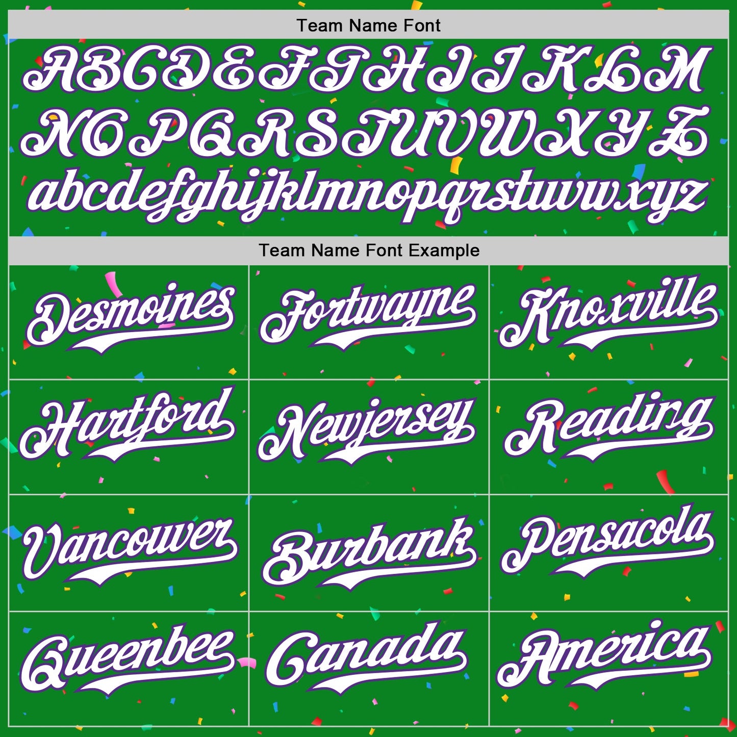 Custom Grass Green White-Purple 3D Pattern Design Confetti Colorful Speckle Authentic Baseball Jersey