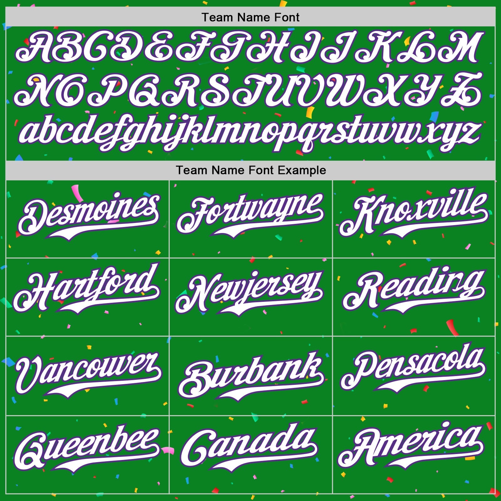 Custom Grass Green White-Purple 3D Pattern Design Confetti Colorful Speckle Authentic Baseball Jersey