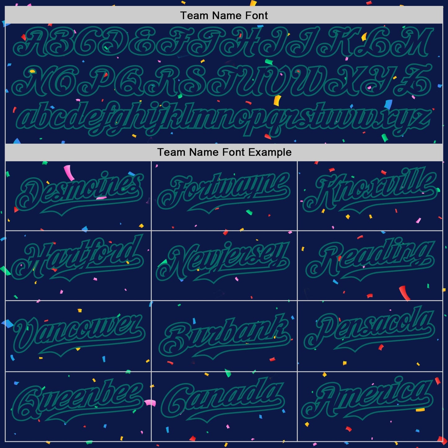 Custom Navy Teal 3D Pattern Design Confetti Colorful Speckle Authentic Baseball Jersey