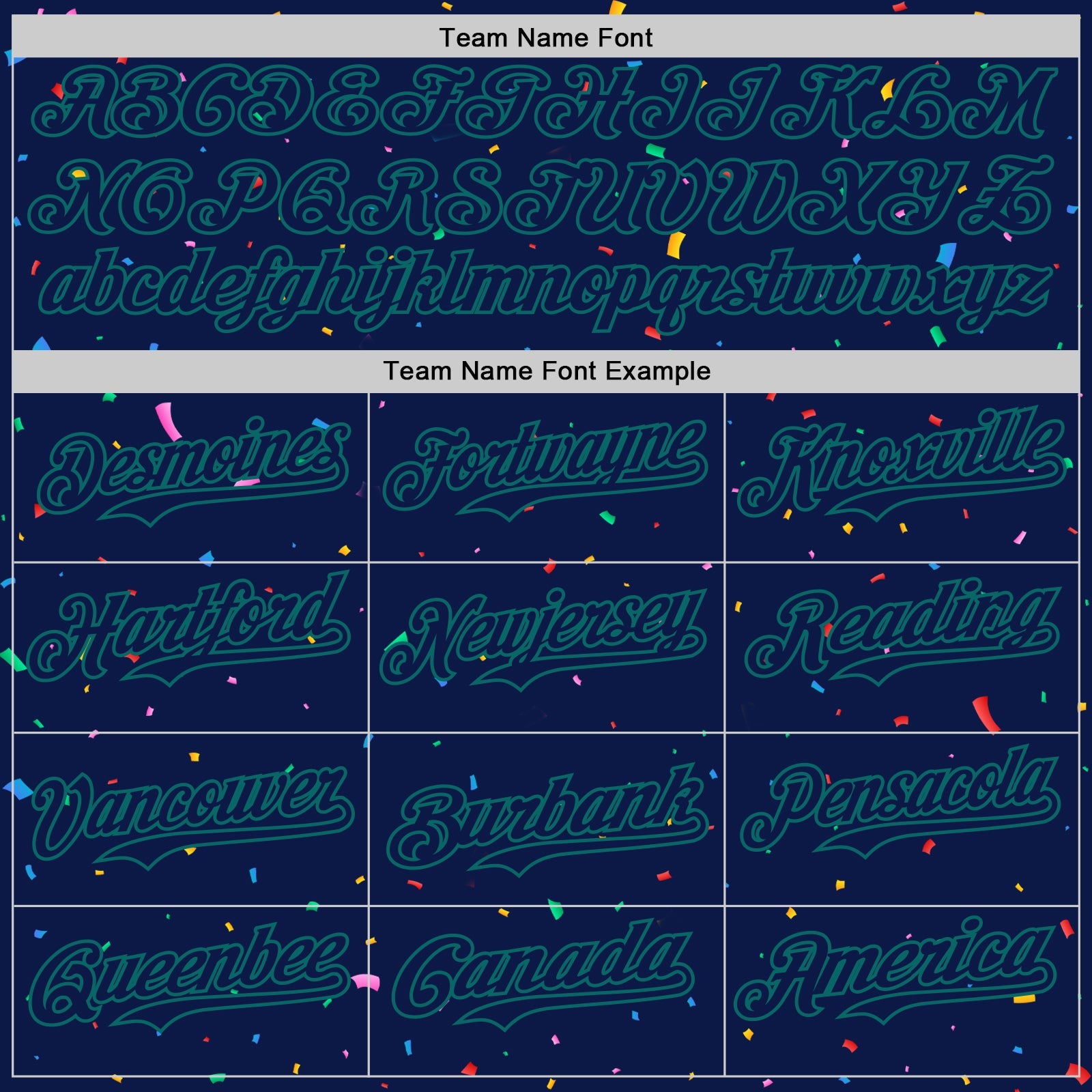 Custom Navy Teal 3D Pattern Design Confetti Colorful Speckle Authentic Baseball Jersey