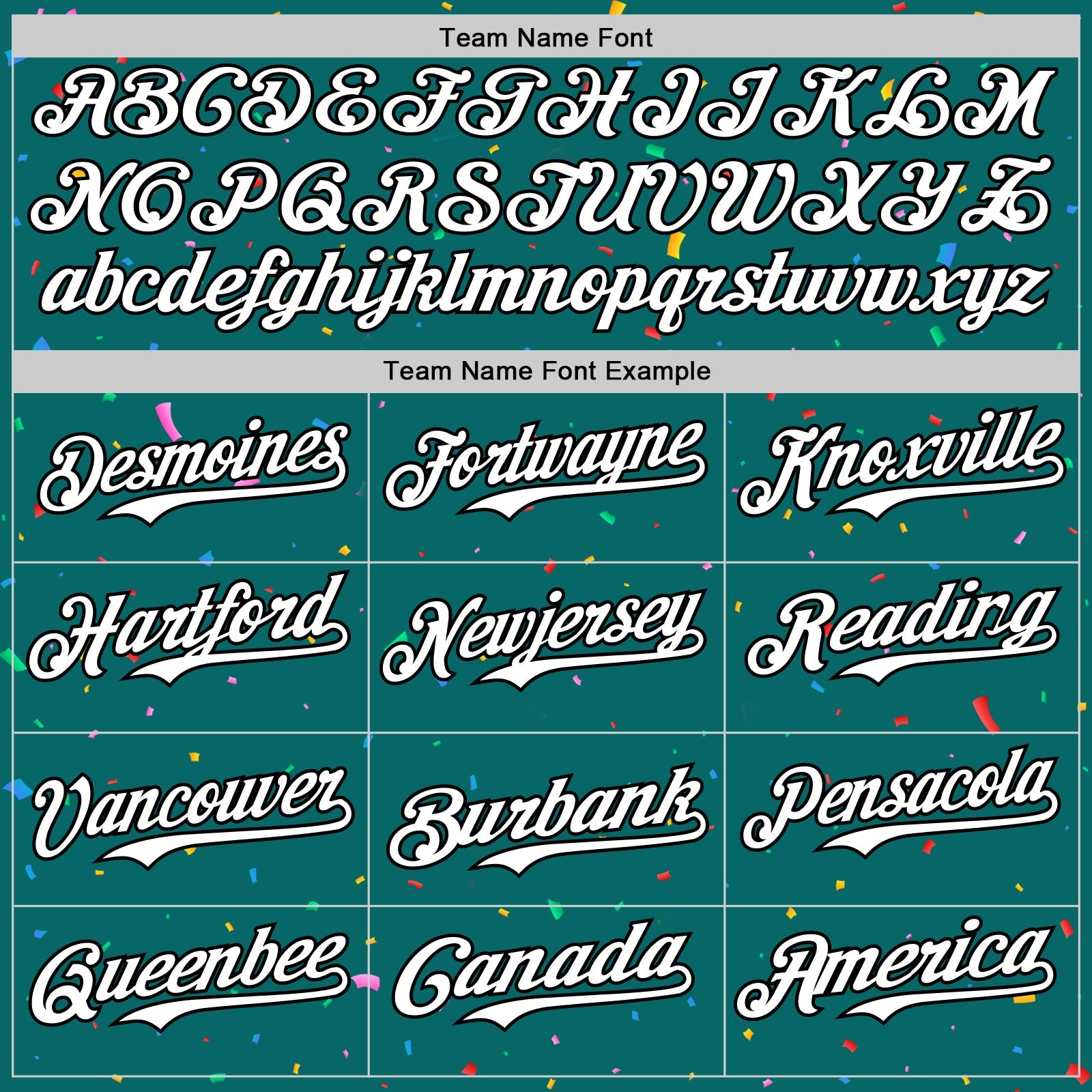 Custom Teal White-Black 3D Pattern Design Confetti Colorful Speckle Authentic Baseball Jersey