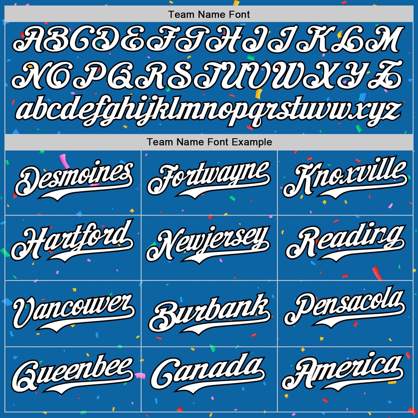 Custom Blue White-Black 3D Pattern Design Confetti Colorful Speckle Authentic Baseball Jersey
