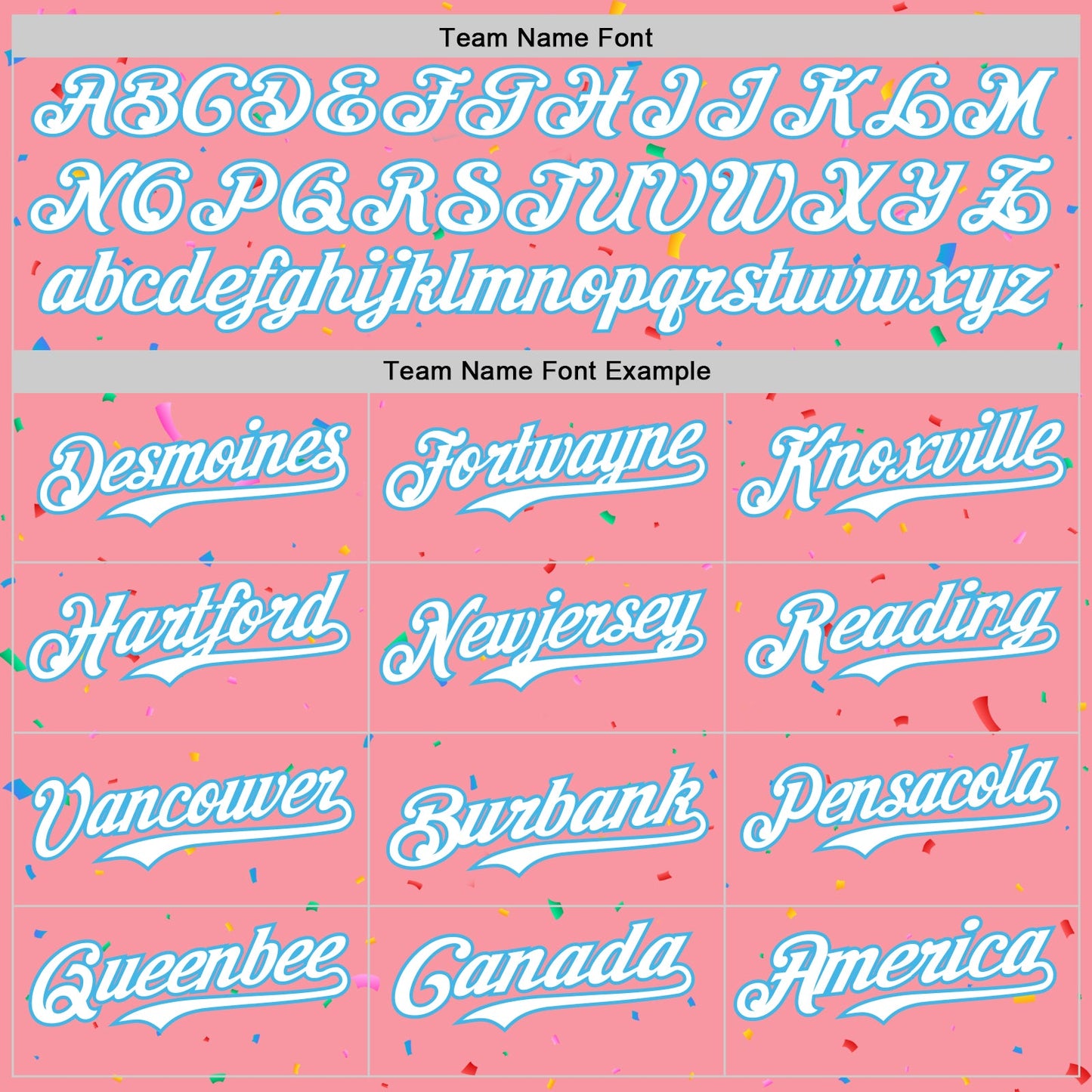 Custom Medium Pink White-Sky Blue 3D Pattern Design Confetti Colorful Speckle Authentic Baseball Jersey