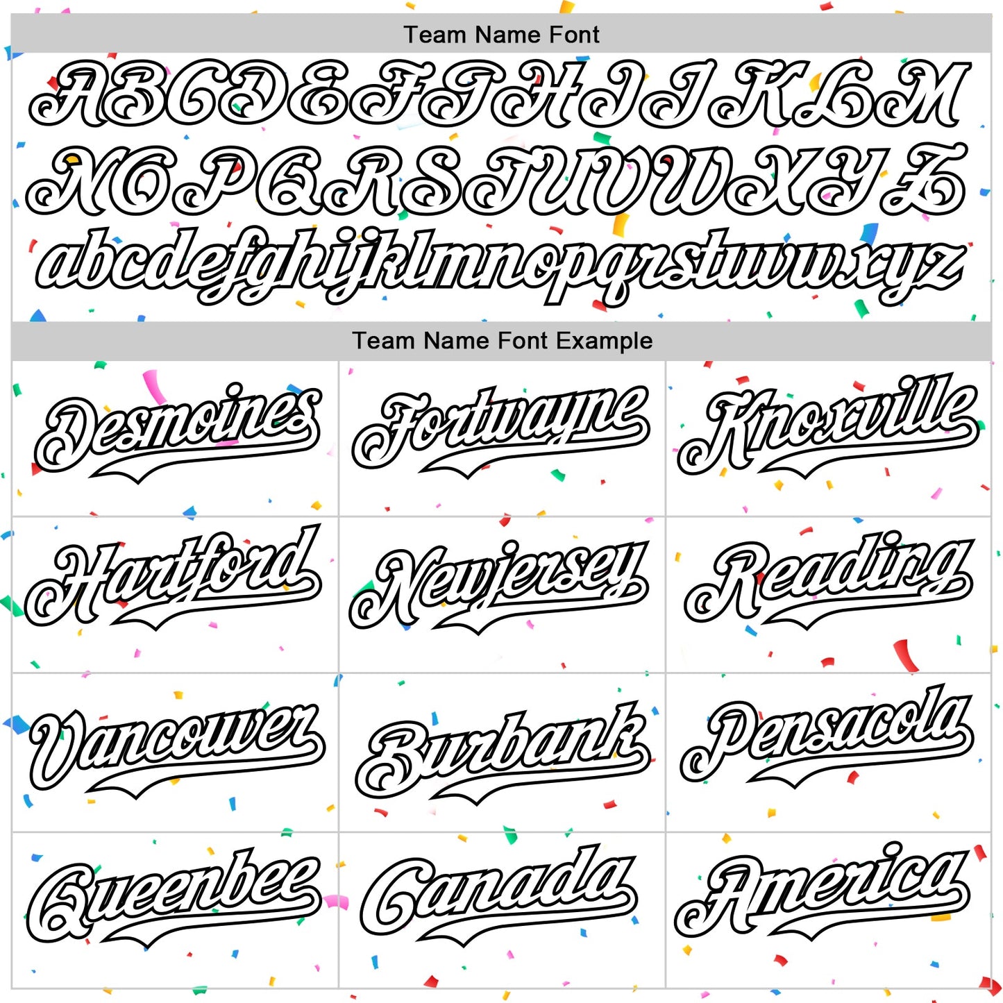 Custom White Black 3D Pattern Design Confetti Colorful Speckle Authentic Baseball Jersey