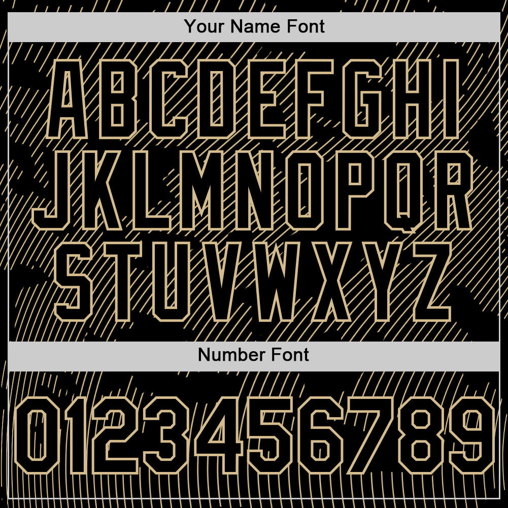 Custom Black Vegas Gold Curve Lines Authentic Baseball Jersey