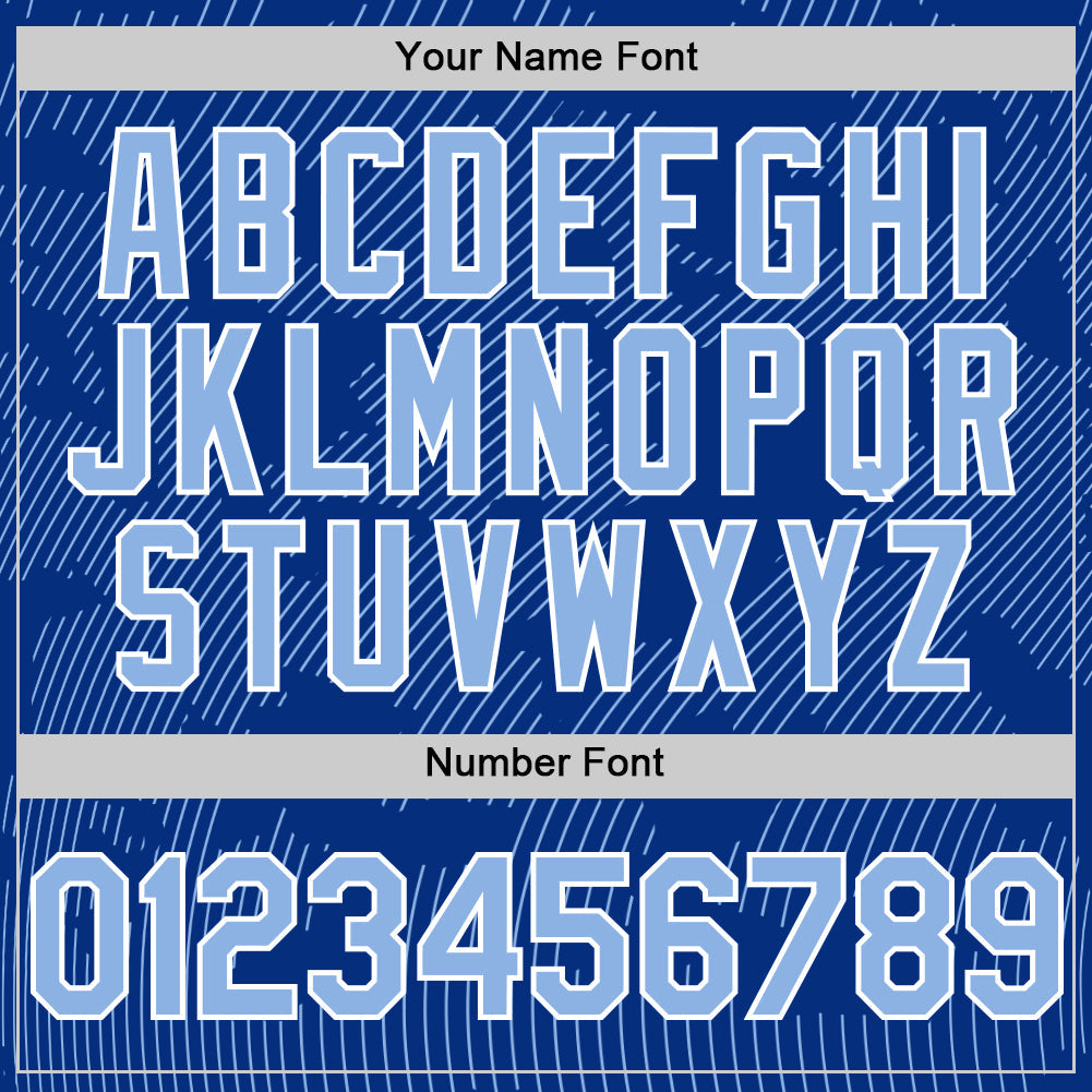 Custom Royal Light Blue-White Curve Lines Authentic Baseball Jersey