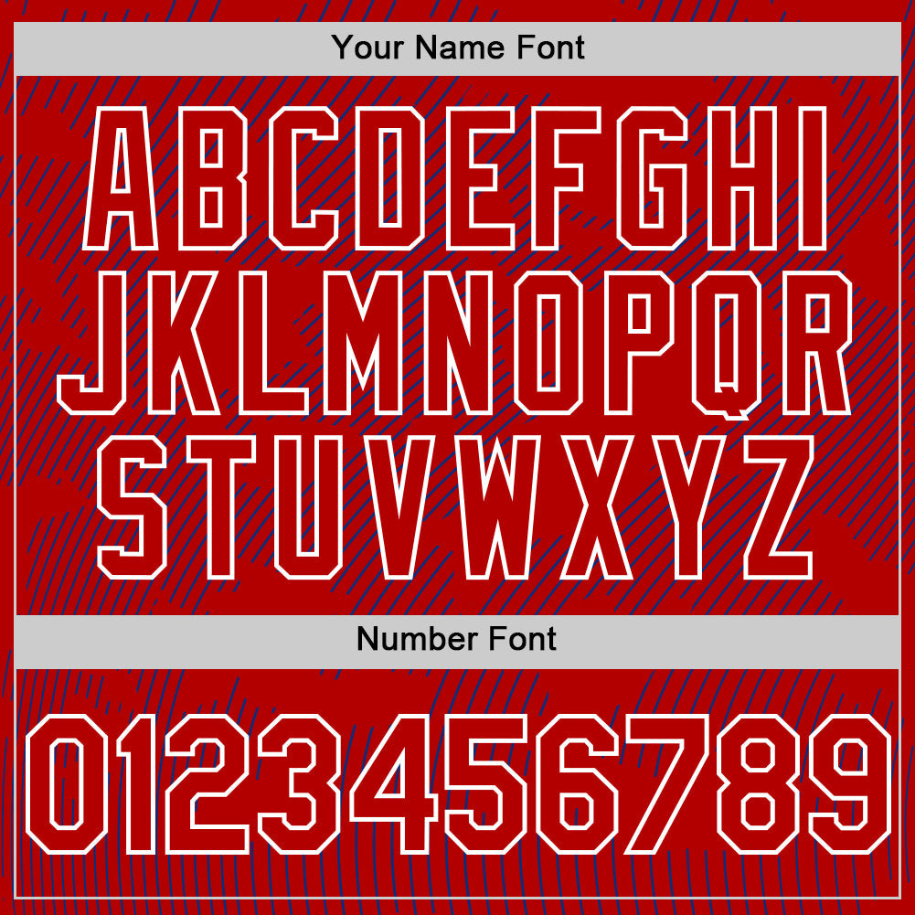 Custom Red Royal-White Curve Lines Authentic Baseball Jersey