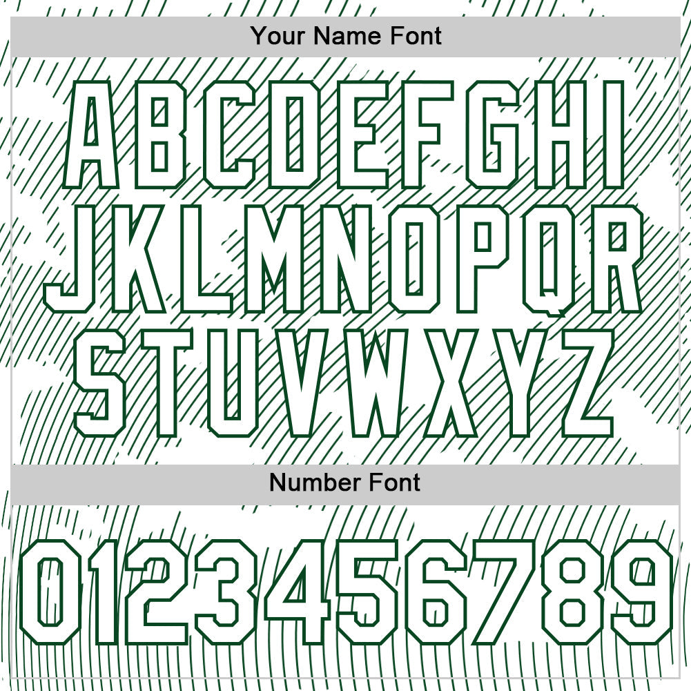 Custom White Green Curve Lines Authentic Baseball Jersey