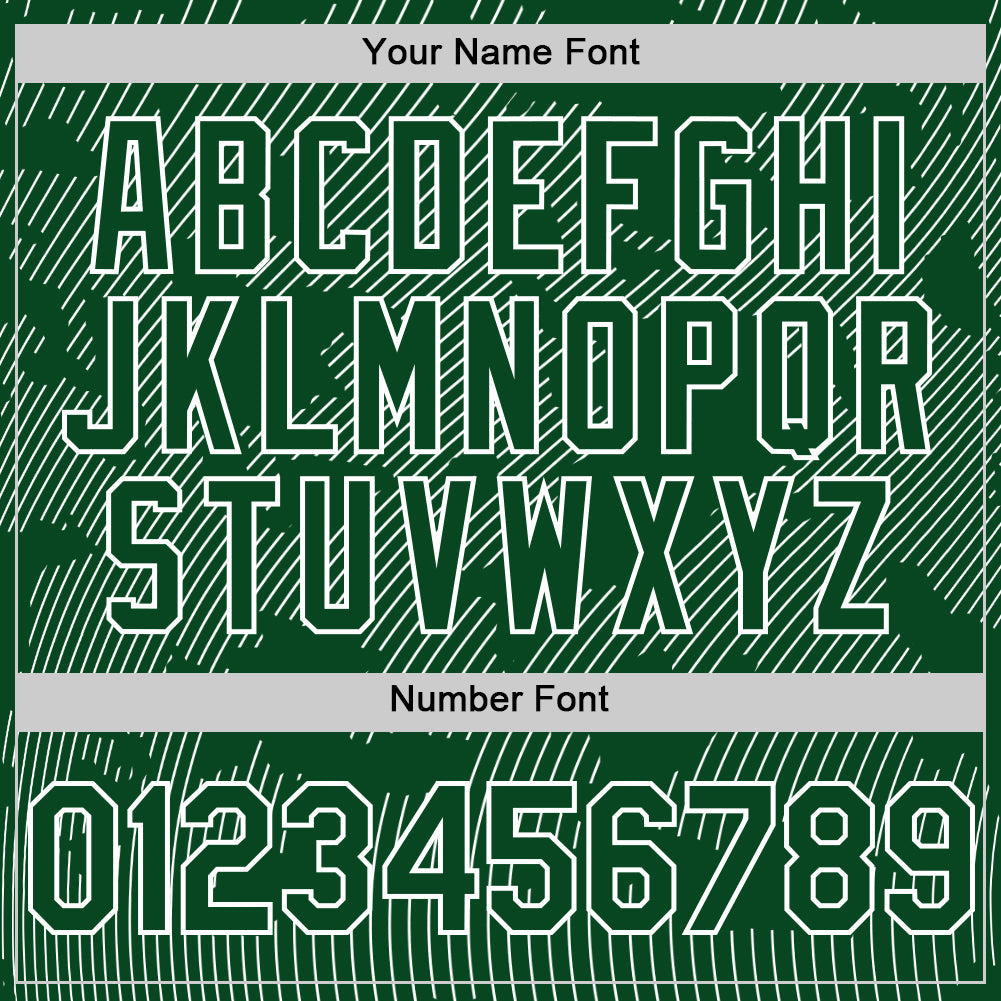 Custom Green White Curve Lines Authentic Baseball Jersey