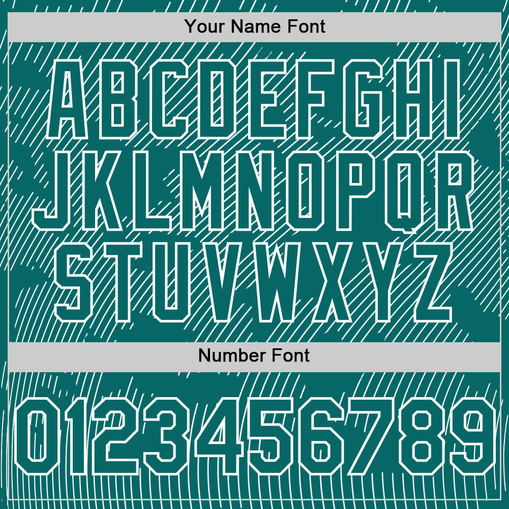 Custom Teal White Curve Lines Authentic Baseball Jersey