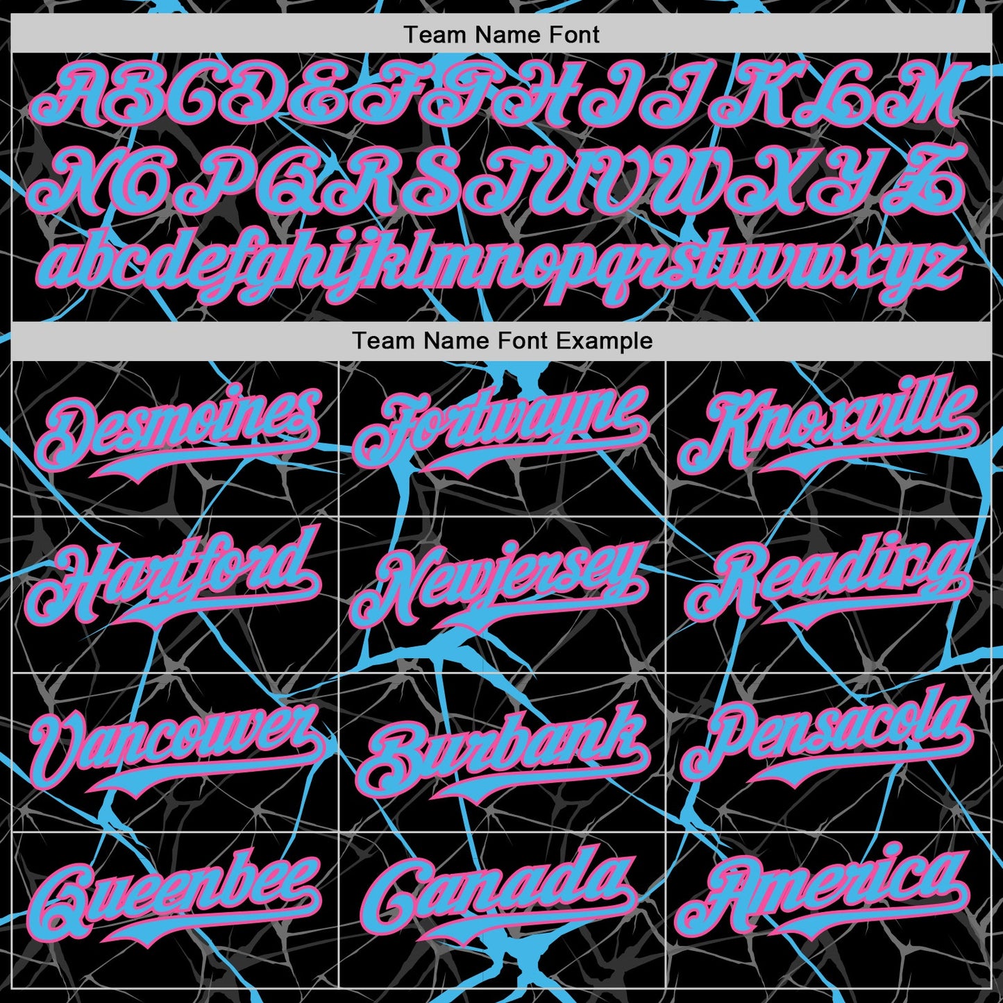 Custom Black Sky Blue-Pink 3D Pattern Design Abstract Network Authentic Baseball Jersey