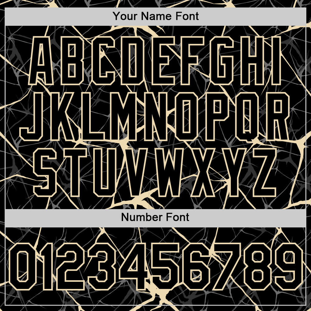 Custom Black Cream 3D Pattern Design Abstract Network Authentic Baseball Jersey