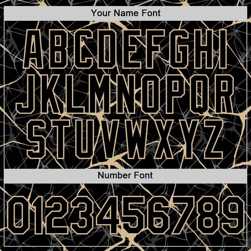 Custom Black Vegas Gold 3D Pattern Design Abstract Network Authentic Baseball Jersey