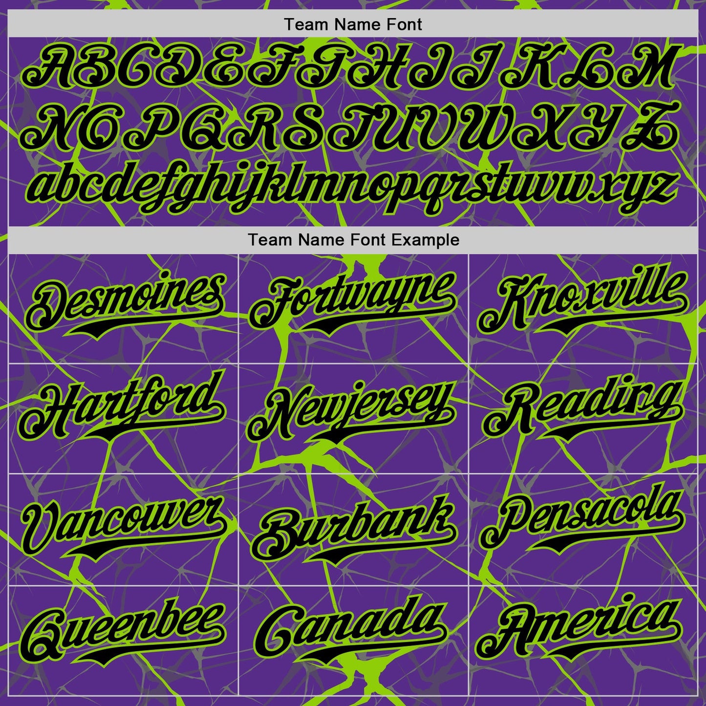 Custom Purple Black-Neon Green 3D Pattern Design Abstract Network Authentic Baseball Jersey