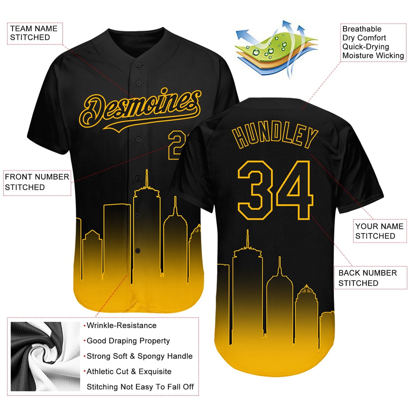 Custom Black Gold 3D Boston City Edition Fade Fashion Authentic Baseball Jersey T-Shirts, Hoodie, Sweatshirt (Image 3)
