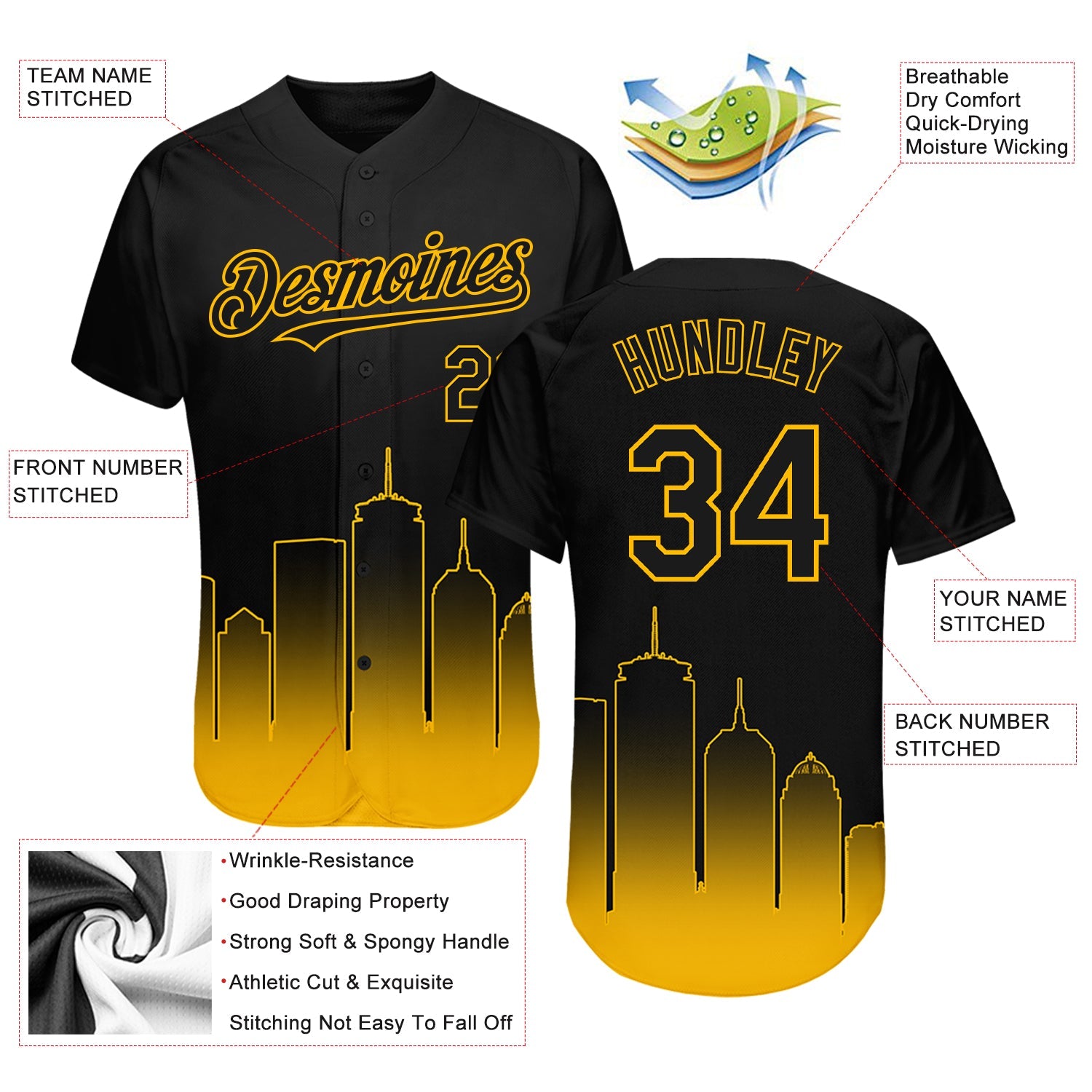 Custom Black Gold 3D Boston City Edition Fade Fashion Authentic Baseball Jersey T-Shirts, Hoodie, Sweatshirt (Image 3)