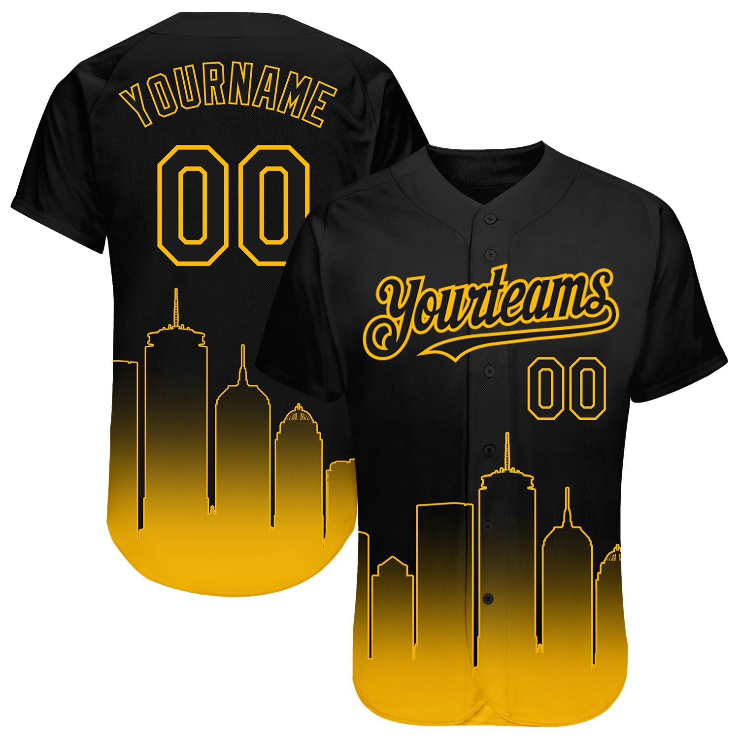 Custom Black Gold 3D Boston City Edition Fade Fashion Authentic Baseball Jersey T-Shirts, Hoodie, Sweatshirt (Image 1)