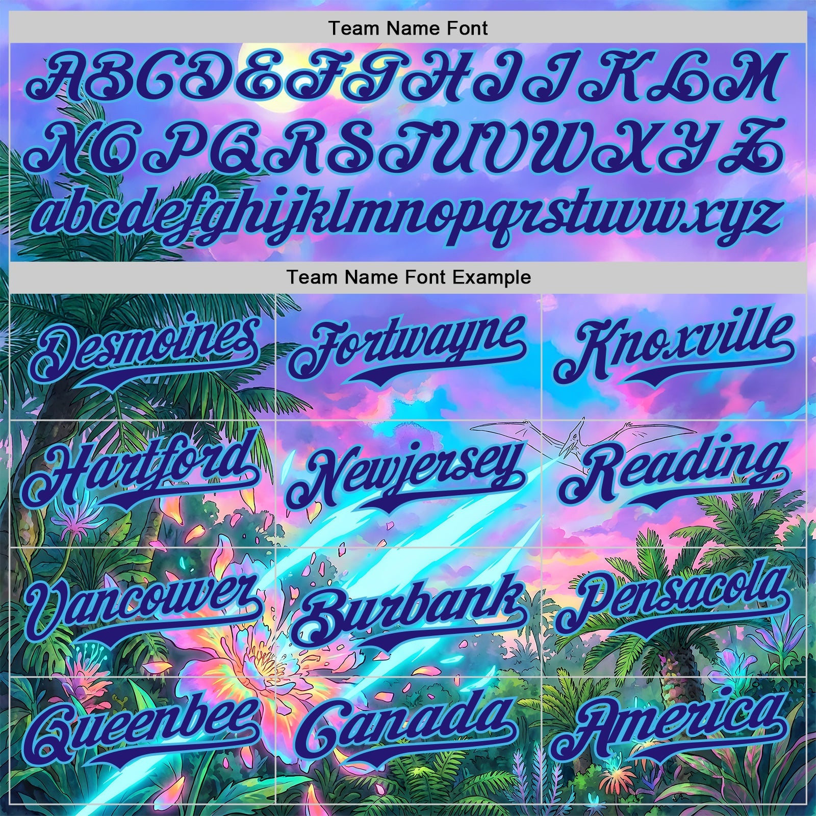 Custom Purple Dark Purple Pink-Sky Blue Cyber Tropical Palm Trees Psychedelic Sky Authentic Baseball Jersey
