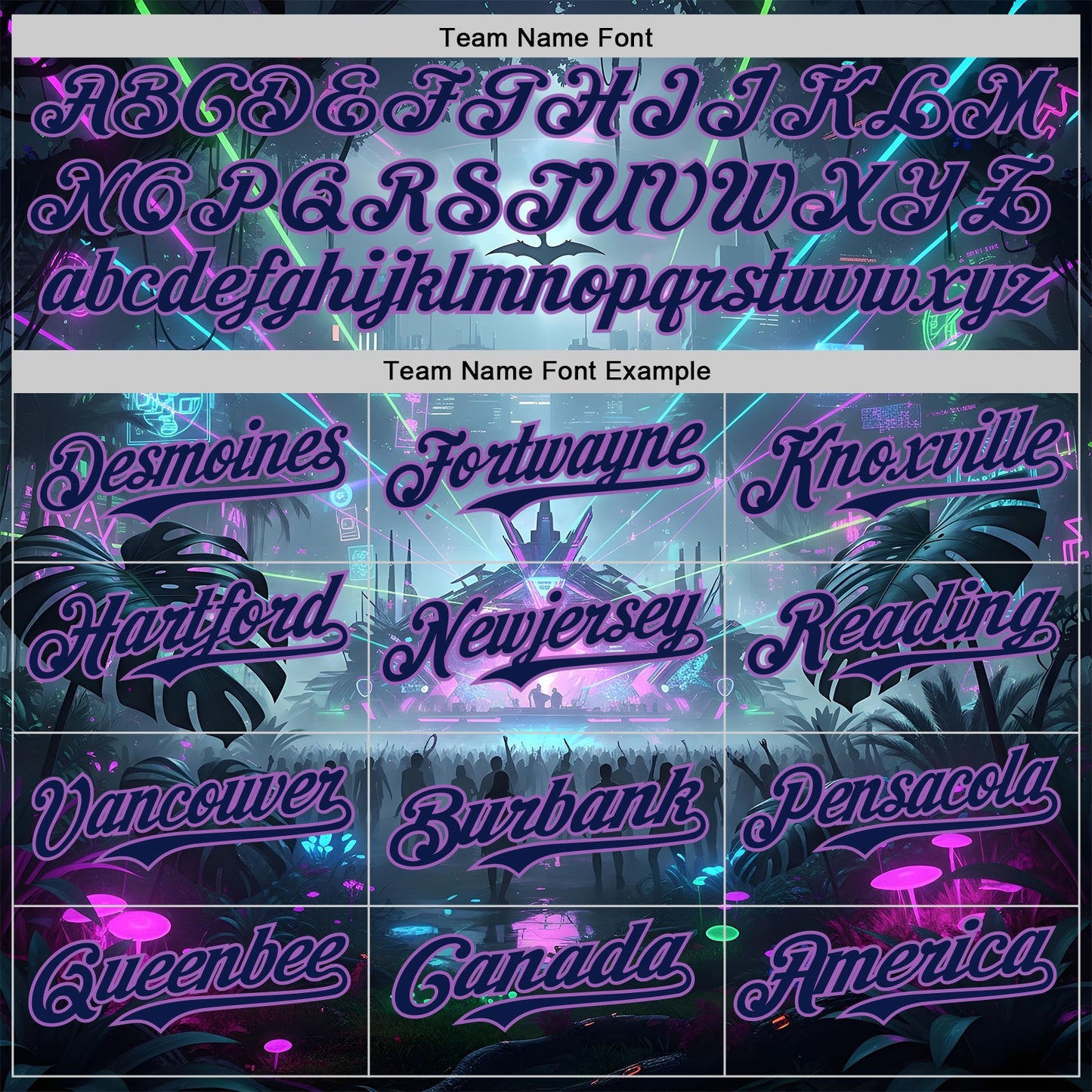 Custom Gray Navy Black-Medium Purple Cyber Tropical Palm Trees Music Festival Authentic Baseball Jersey