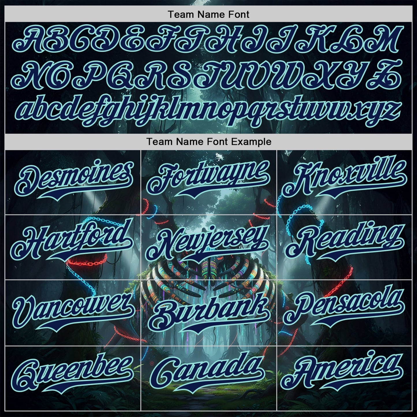 Custom Black Navy-Ice Blue Cyber Tropical Palm Trees Gothic Fantasy Authentic Baseball Jersey