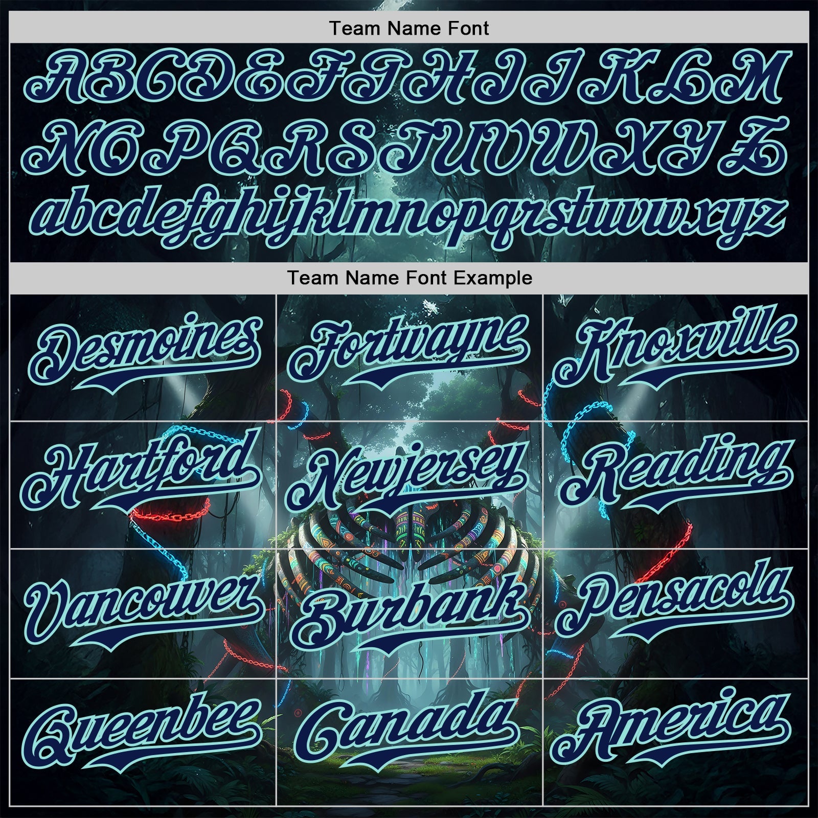 Custom Black Navy-Ice Blue Cyber Tropical Palm Trees Gothic Fantasy Authentic Baseball Jersey