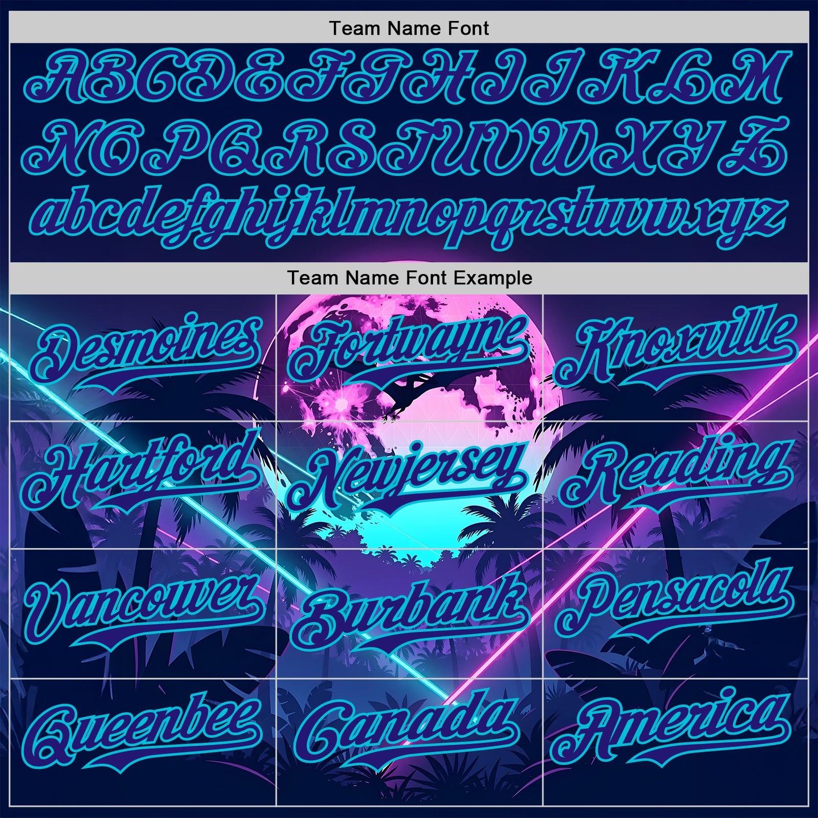 Custom Blue Dark Purple-Lakes Blue Cyber Tropical Palm Trees Gothic Fantasy Authentic Baseball Jersey