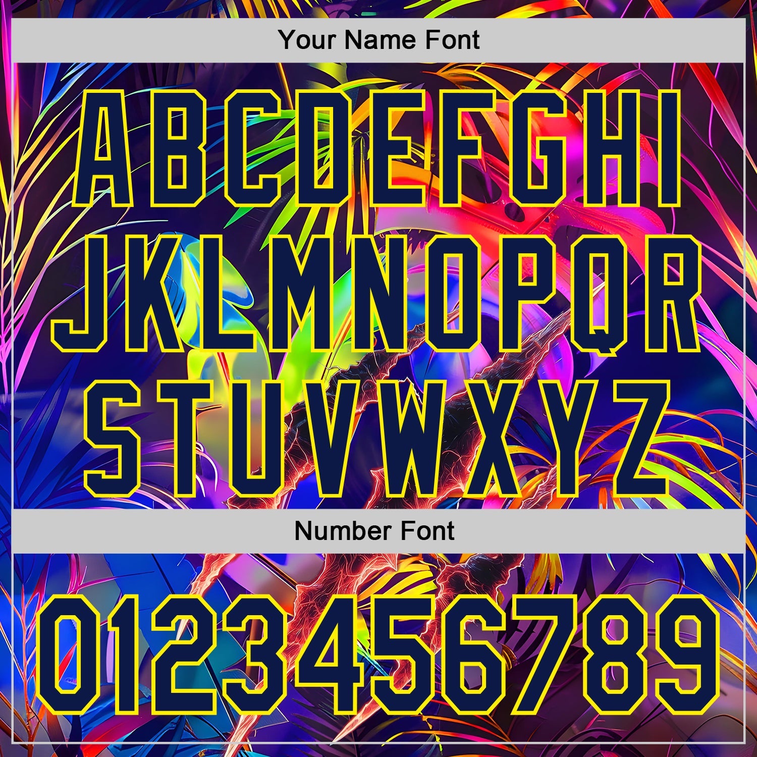 Custom Black Navy-Light Yellow Cyber Tropical Palm Trees Music Festival Claw Marks Authentic Baseball Jersey