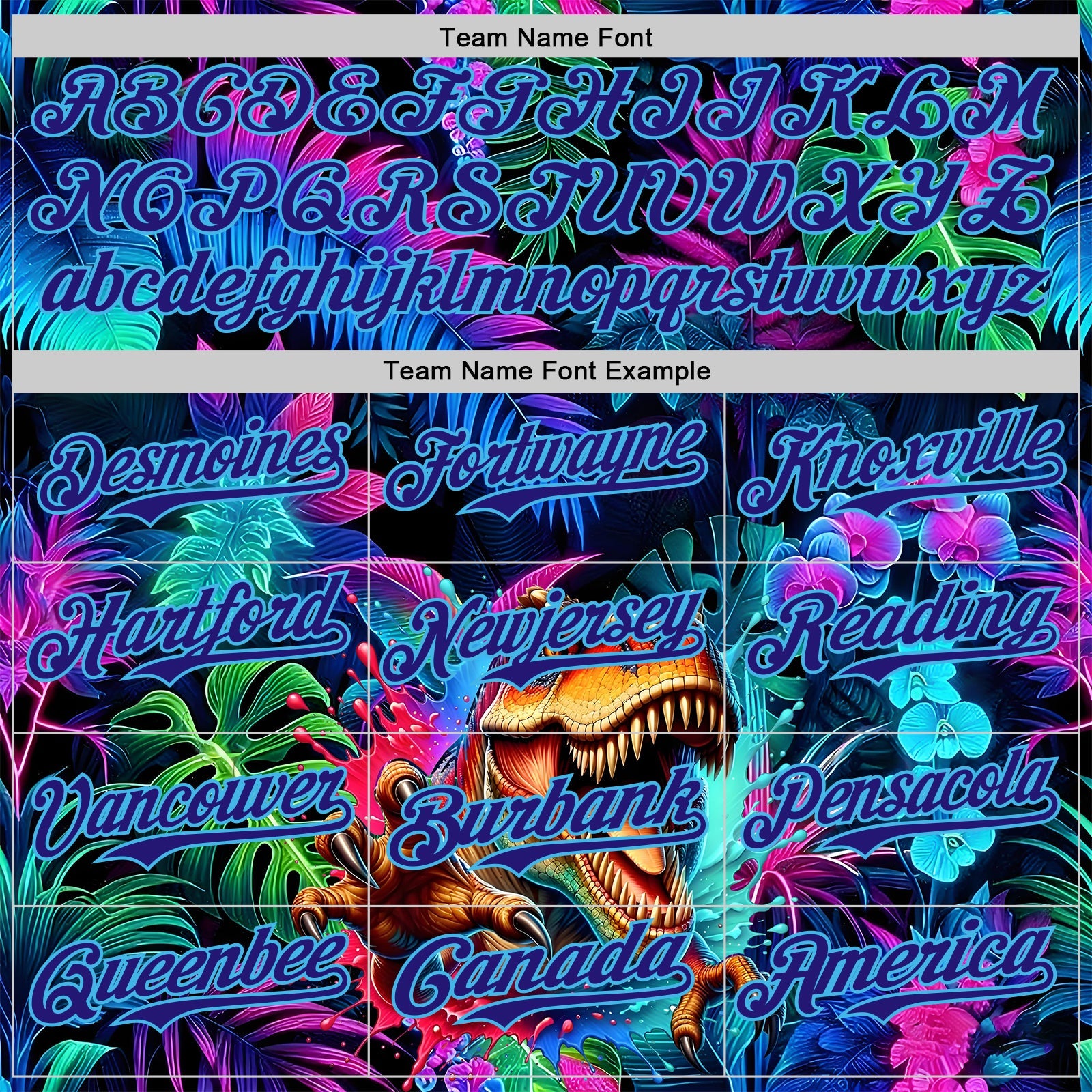 Custom Black Dark Purple-Sky Blue Cyber Tropical Palm Trees Music Festival Gothic Fantasy Authentic Baseball Jersey