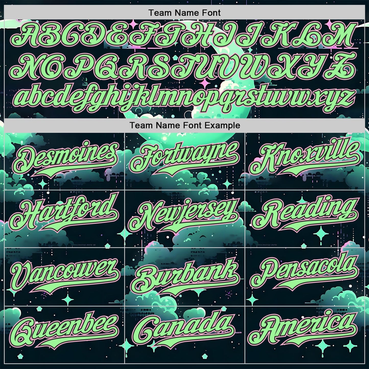Custom Black Pea Green-Light Pink Galaxy Star Nebula Authentic Baseball Jersey