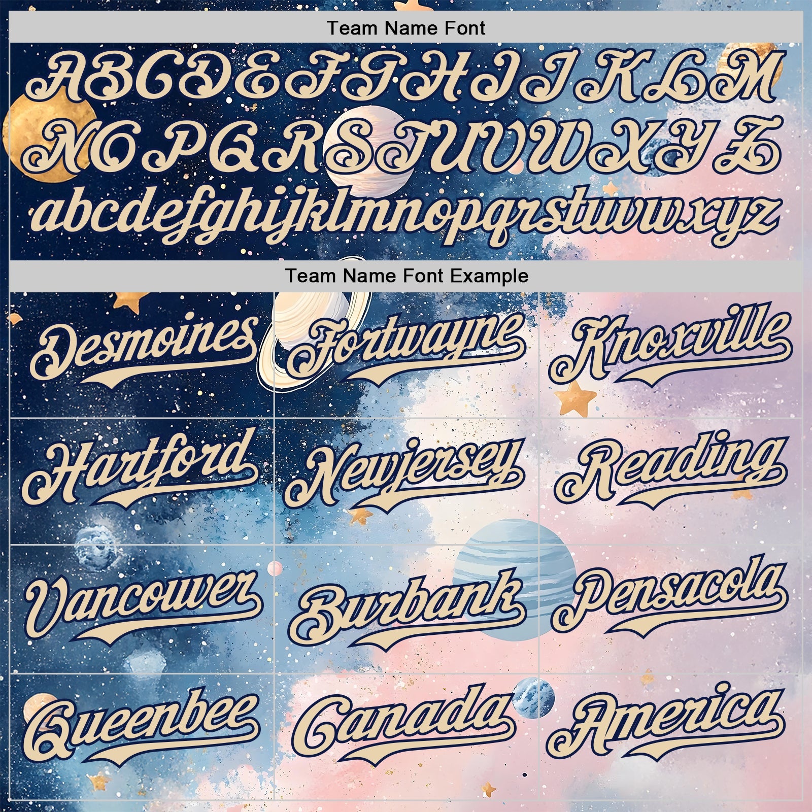Custom Blue City Cream Light Pink-Navy Galaxy Star Nebula Authentic Baseball Jersey