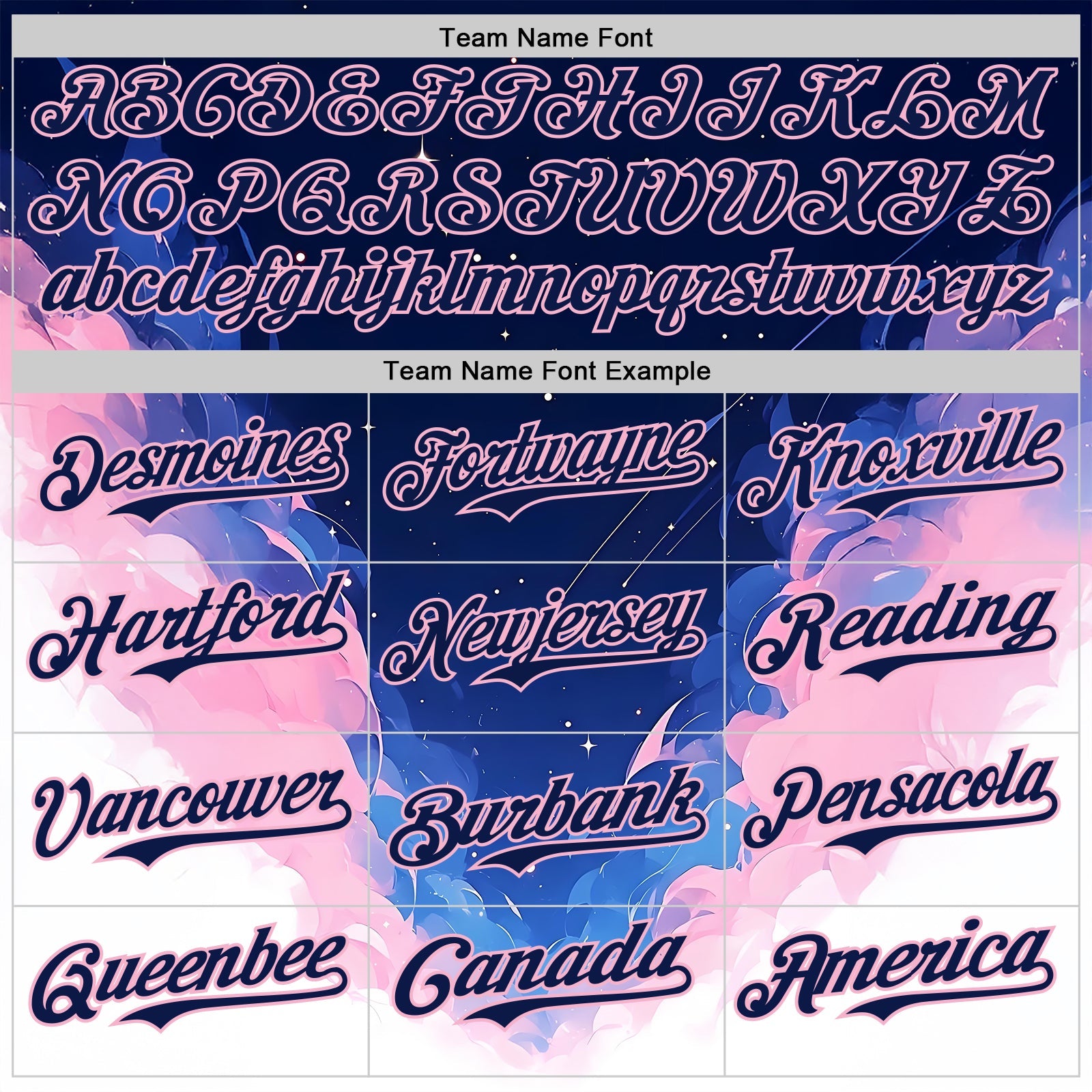 Custom Navy Blue-Light Pink Galaxy Star Nebula Authentic Baseball Jersey