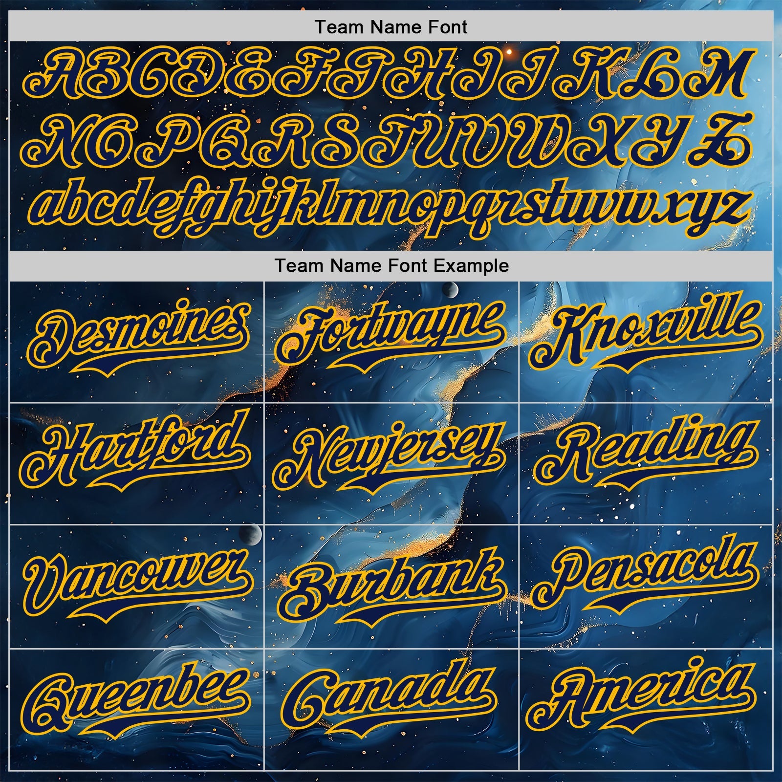 Custom Black Navy-Gold Galaxy Star Nebula Authentic Baseball Jersey