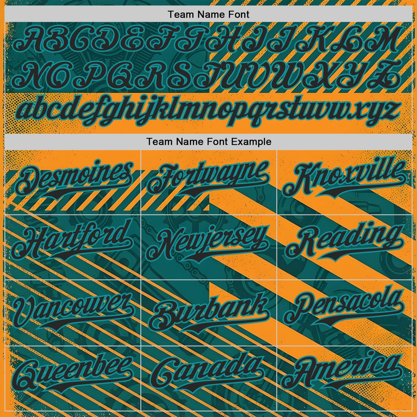 Custom Teal Black-Orange 3D Pattern Design Motorcycle Motocross Stripe Authentic Baseball Jersey