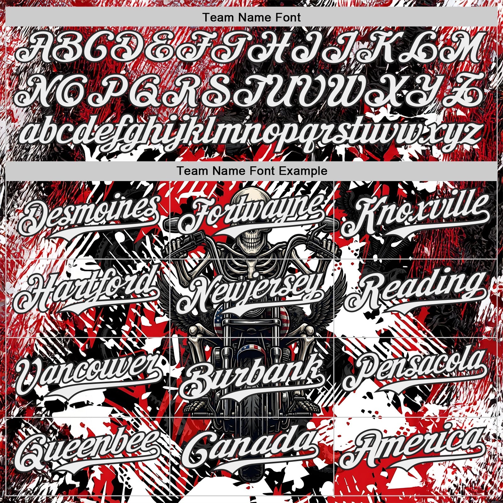 Custom Red White-Black 3D Pattern Design Motorcycle Motocross Skull Authentic Baseball Jersey