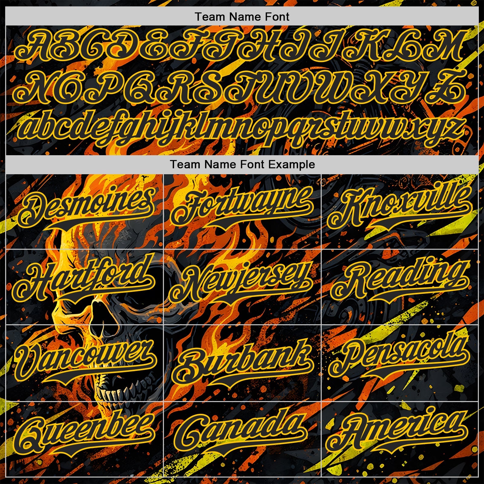 Custom Black Red-Yellow 3D Pattern Design Motorcycle Motocross Skull Flame Authentic Baseball Jersey