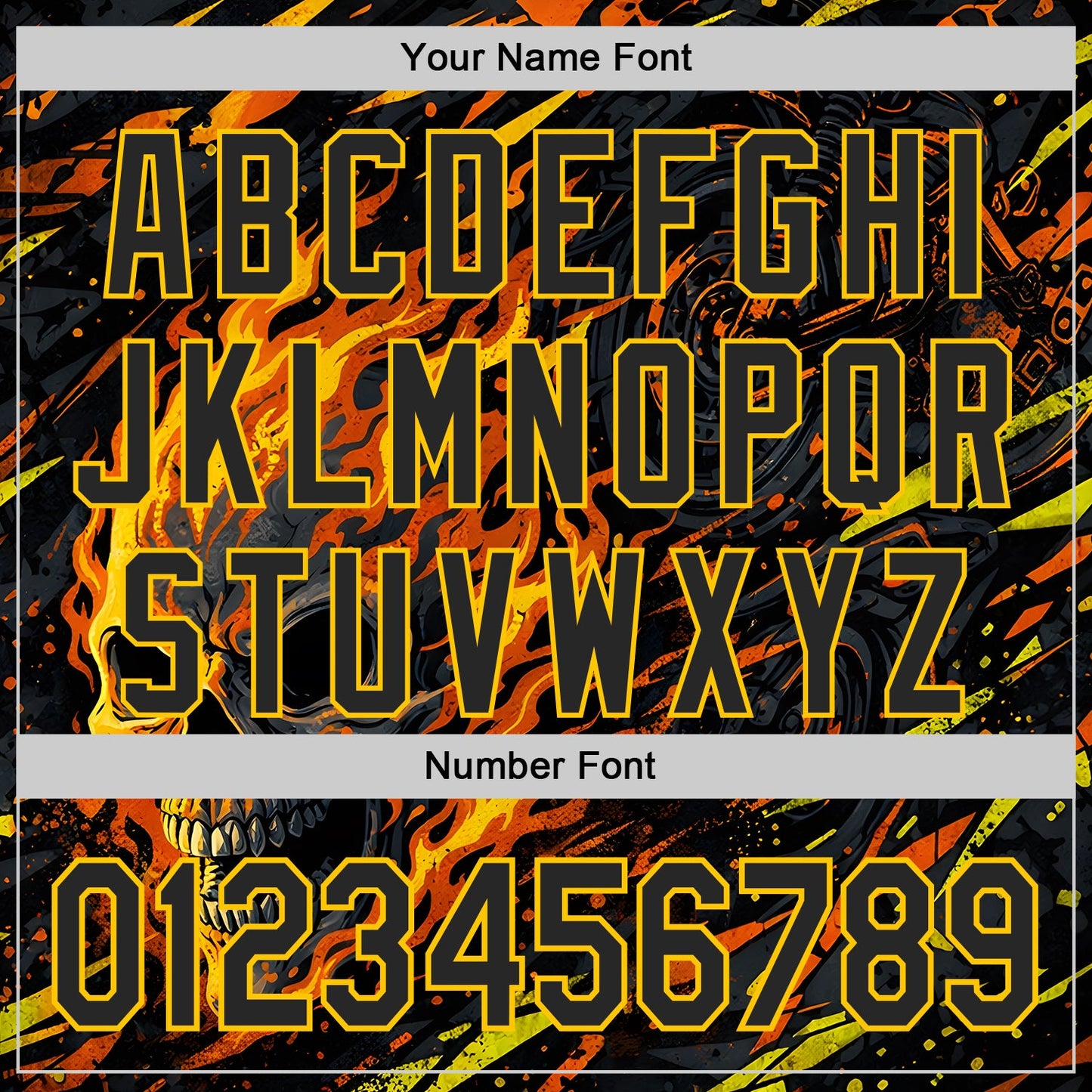 Custom Black Red-Yellow 3D Pattern Design Motorcycle Motocross Skull Flame Authentic Baseball Jersey