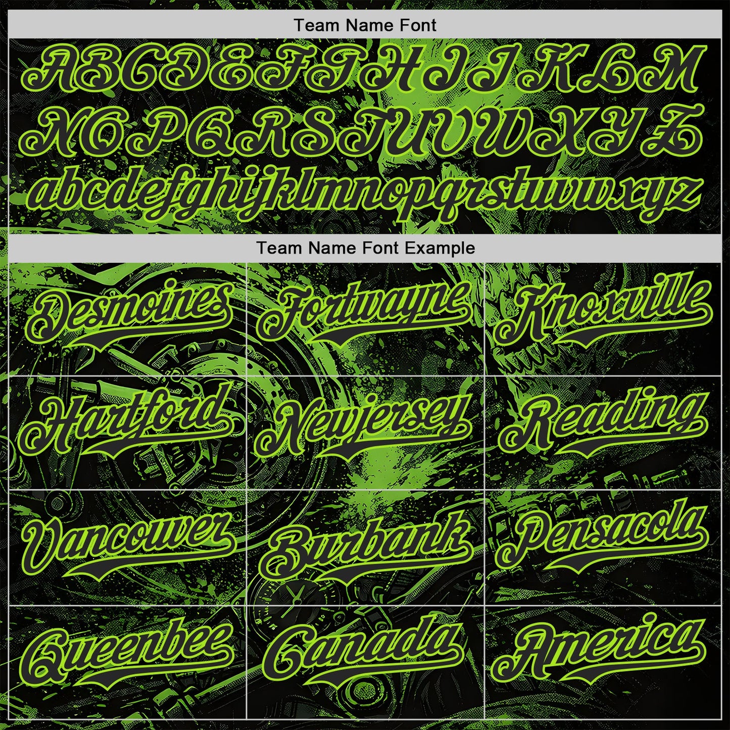 Custom Black-Neon Green 3D Pattern Design Motorcycle Motocross Skull Authentic Baseball Jersey