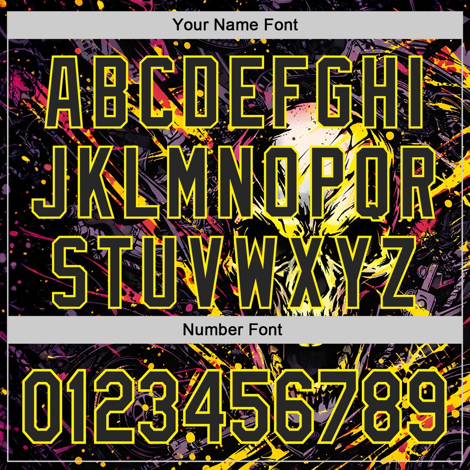 Custom Black-Light Yellow 3D Pattern Design Motorcycle Motocross Skull Authentic Baseball Jersey