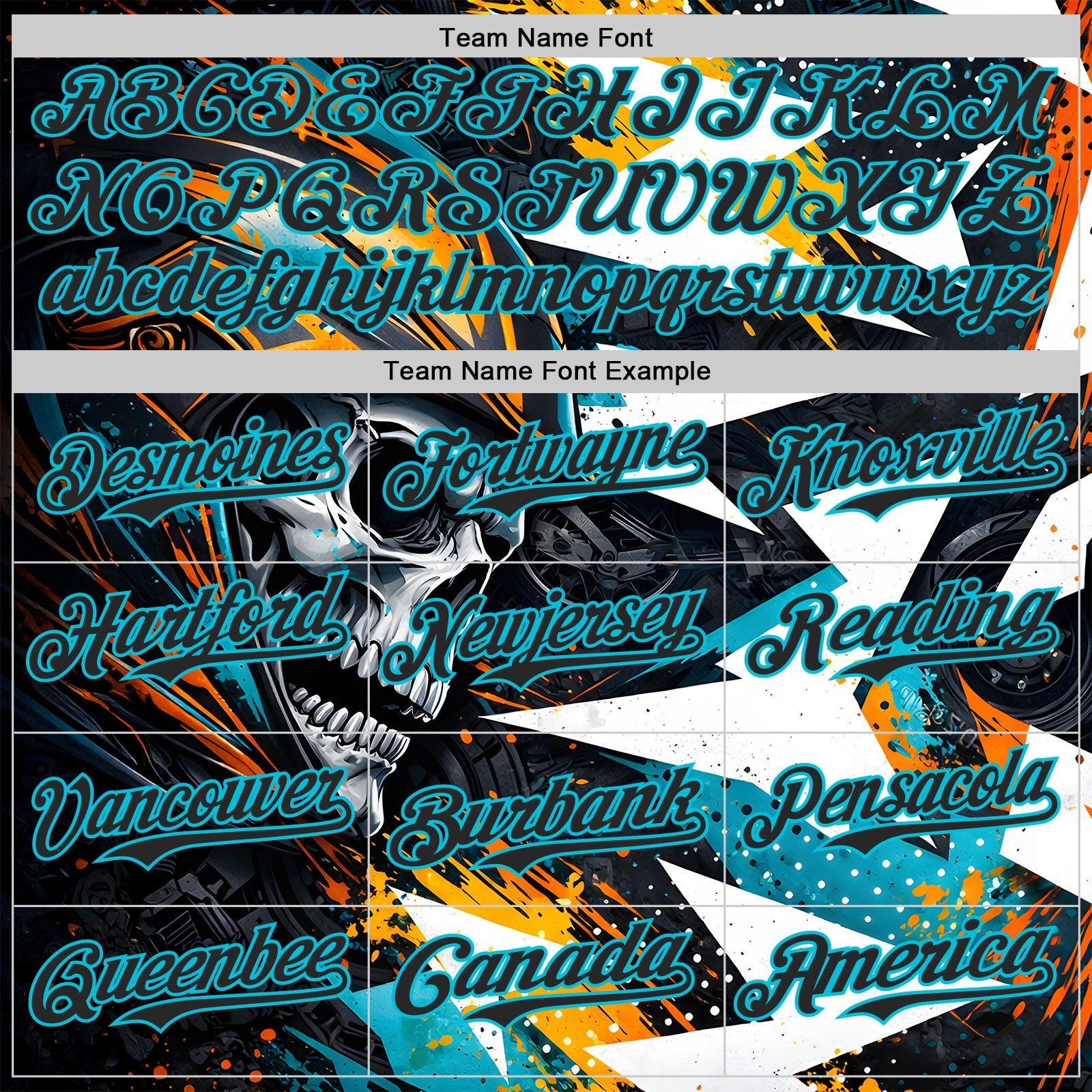 Custom Black Yellow-Lakes Blue 3D Pattern Design Motorcycle Motocross Skull Authentic Baseball Jersey